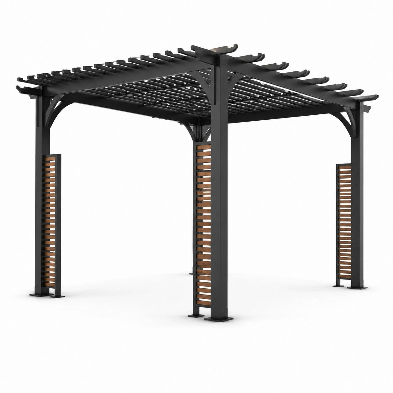Pergola en aluminium et bois d'acacia 300x400 cm
