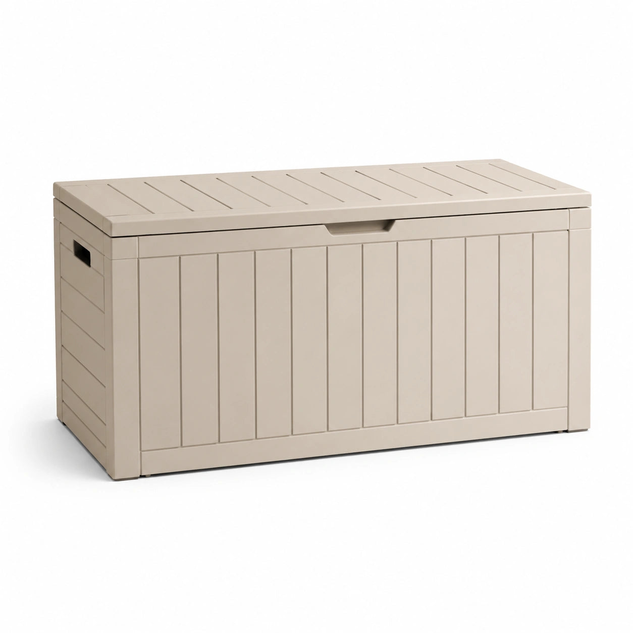 Coffre de rangement en plastique polypropylène beige
